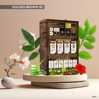QuikHenna Organic Gel Hair Color 210 Gm - 4G Golden Brown - BuyPureNaturals