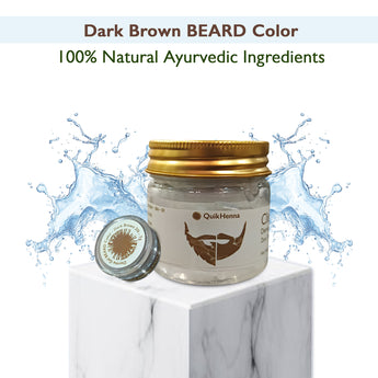 QH+ QuikHenna CLINICA Organic Gel Derma Dark Brown Beard Color- 72gm- 3N - BuyPureNaturals