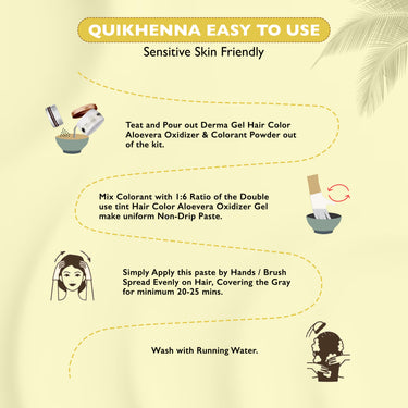 QH+ QuikHenna FLORA Organic Gel Roots Touch Up Hair Color- 32gm- 1N Natural Black - BuyPureNaturals