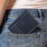 Daira - Credit Card Cum Currency Rfid Compact Wallet - Azure Blue - BuyPureNaturals