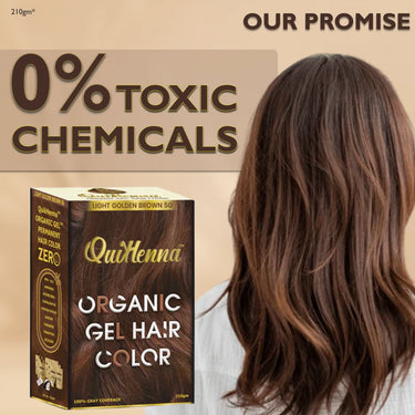 QuikHenna Organic Gel Hair Color 210 Gm - 5G Light Golden Brown - BuyPureNaturals