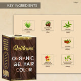 QuikHenna Organic Gel Hair Color 210 Gm - 3G Coffee Brown - BuyPureNaturals