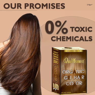 QuikHenna Organic Gel Hair Color 210 Gm - 6G Golden Blonde - BuyPureNaturals