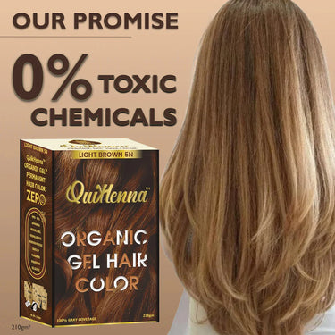 QuikHenna Organic Gel Hair Color 210 Gm - 5N Light Brown - BuyPureNaturals