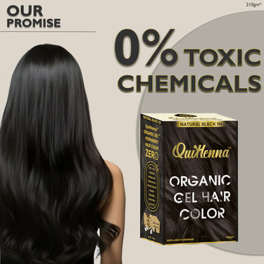 QuikHenna Organic Gel Hair Color 210 Gm - 1N Natural Black - BuyPureNaturals