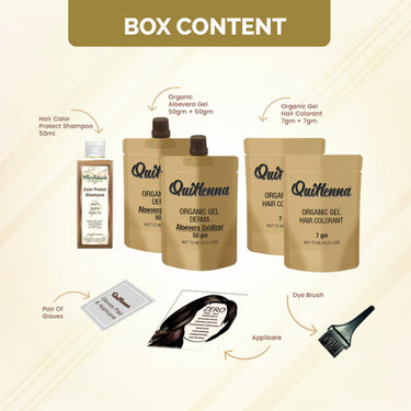 QH+ QuikHenna CLINICA Organic Gel Innovative Derma Hair Color 165gm- 2G Ebony Black - BuyPureNaturals