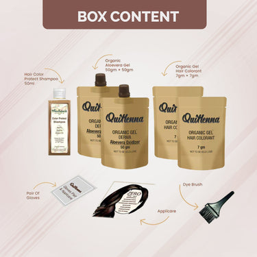 QH+ QuikHenna CLINICA Organic Gel Innovative Derma Hair Color 165gm- 3N Dark Brown - BuyPureNaturals