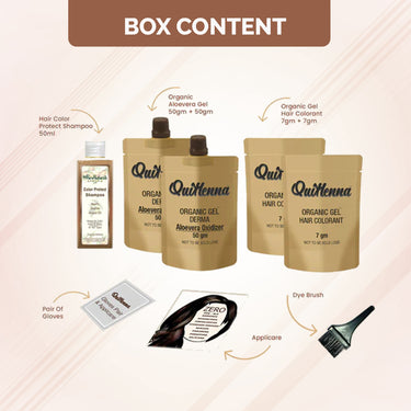 QH+ QuikHenna CLINICA Organic Gel Innovative Derma Hair Color 165gm- 3G Coffee Brown - BuyPureNaturals