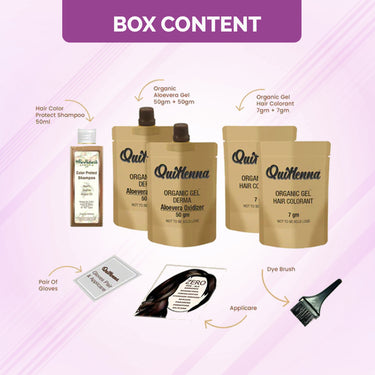 QH+ QuikHenna CLINICA Organic Gel Innovative Derma Hair Color 165gm- 9RG Burgundy - BuyPureNaturals