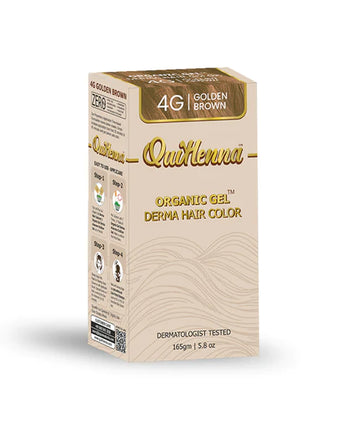 Quikhenna Derma Gel Organic Hair Colour Golden Brown 4G byPureNaturals