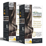 Aequo Organic Cream Hair Colour Salon Pack- 120ml- 4G Golden Brown - BuyPureNaturals