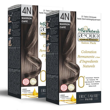 Aequo Organic Cream Hair Colour Salon Pack- 120ml- 4N Medium Brown - BuyPureNaturals