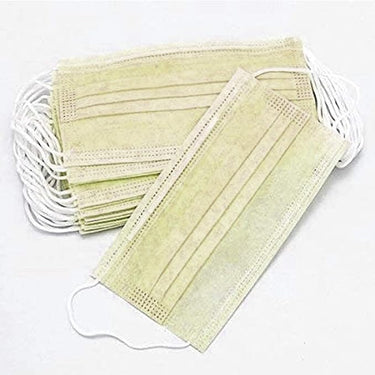 byPureNaturals Non Wooven Unisex 3 Ply Protective Disposable Face Mask with Nose Clip (Pack of 10, Yellow) - BuyPureNaturals