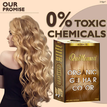 QuikHenna Organic Gel Hair Color 210 Gm - 7G Blonde - BuyPureNaturals