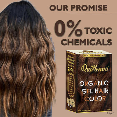 QuikHenna Organic Gel Hair Color 210 Gm - 4G Golden Brown - BuyPureNaturals