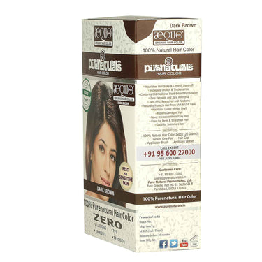byPureNaturals 100% Organic Pure Natural Powder Hair Colour- 60 Gm- 3N Dark Brown
