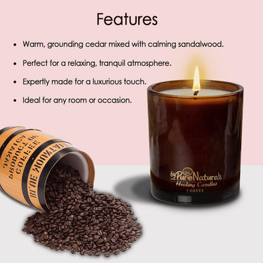 byPureNaturals Soy Wax Healing Candles- 200ml Jar (Pack of 3 – Coffee, Ylang Ylang, Cedar and Sandalwood) - BuyPureNaturals