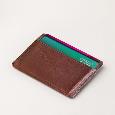 Daira - Twin Pocket Leather Card Holder - Cocoa Craft - BuyPureNaturals