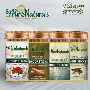 byPureNaturals Bamboo Less Incense Rose Dhoop Sticks- 30 Sticks Pack - BuyPureNaturals