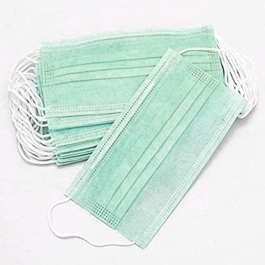 byPureNaturals Non Wooven Unisex 3 Ply Protective Disposable Face Mask with Nose Clip (Pack of 10, Green) - BuyPureNaturals