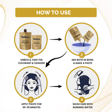 QuikHenna Organic Gel Hair Color 120 Gm - 6G Golden Blonde - BuyPureNaturals