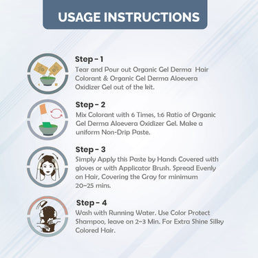 QH+ QuikHenna CLINICA Organic Gel Innovative Derma Hair Color 165gm - 7G Blonde - BuyPureNaturals