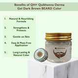 QH+ QuikHenna CLINICA Organic Gel Derma Dark Brown Beard Color- 72gm- 3N - BuyPureNaturals