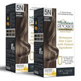 Aequo Organic Cream Hair Colour Salon Pack- 120ml- 5N Light Brown - BuyPureNaturals