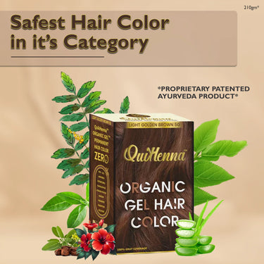 QuikHenna Organic Gel Hair Color 210 Gm - 5G Light Golden Brown - BuyPureNaturals