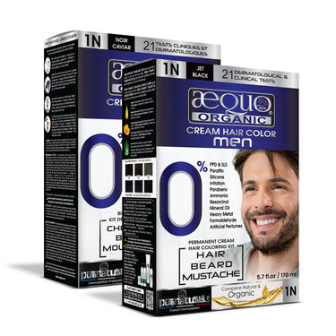 Aequo Organic Cream Hair Colour for Men- 170ml - 1N Jet Black - BuyPureNaturals