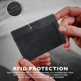 Daira - Twin Pocket Leather Card Holder - Ebony Black - BuyPureNaturals