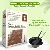 QH+ QuikHenna FLORA Organic Gel Double Use Hair Color- 70gm- 4G Golden Brown - BuyPureNaturals