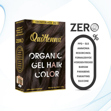 QuikHenna Organic Gel Hair Color 120 Gm - 2G Ebony Black - BuyPureNaturals