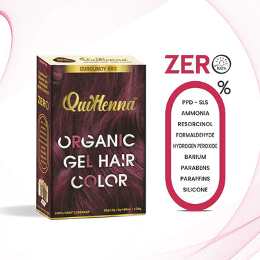 QuikHenna Organic Gel Hair Color 120 Gm - 9RG Burgundy - BuyPureNaturals