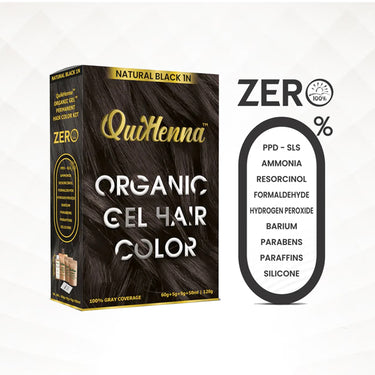 QuikHenna Organic Gel Hair Color 120 Gm - 1N Natural Black - BuyPureNaturals