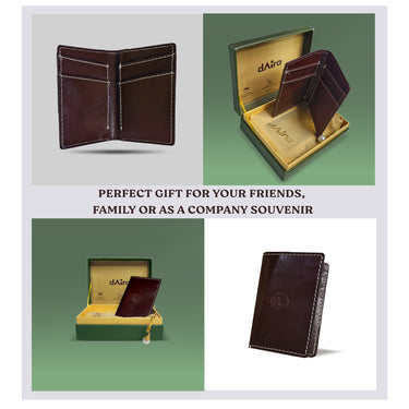 Daira - Bi-Fold Leather Card Holder Cum Wallet - Cocoa Craft - BuyPureNaturals
