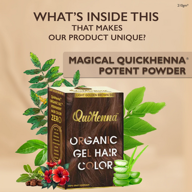 QuikHenna Organic Gel Hair Color 210 Gm - 5G Light Golden Brown - BuyPureNaturals