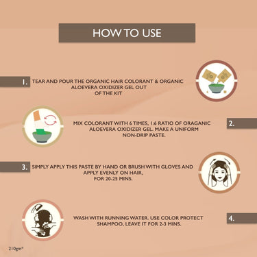 QuikHenna Organic Gel Hair Color 210 Gm - 6G Golden Blonde - BuyPureNaturals