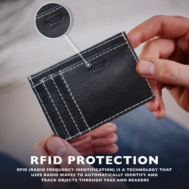 Daira - Credit Card Cum Currency Rfid Compact Wallet - Ebony Black - BuyPureNaturals