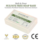 Hasthkar SLS & Paraben Free Clear Glycerine Soap Base Bar- 450Gm