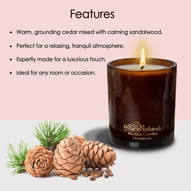 byPureNaturals Soy Wax Healing Candles- 200ml Jar (Pack of 3 - Vanilla, Jasmine & Cedarwood) - BuyPureNaturals