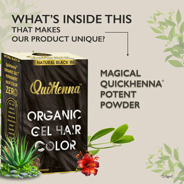 QuikHenna Organic Gel Hair Color 210 Gm - 1N Natural Black - BuyPureNaturals