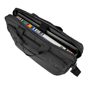 Goalu 16 inch Messenger Laptop Bag with Handle & Shoulder Strap-Black - BuyPureNaturals