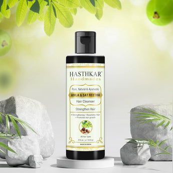 byPureNaturals Hasthkar Amla & Sat Reetha Organic Shampoo Hairfall Control for Women & Men - Anti Dandruff, Natural Formula - Paraben & Sulfate Free - Unisex Haircare 210ml (Pack of 1)
