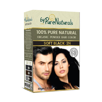 byPureNaturals 100% Organic Powder Soft Black Hair Color 60gm