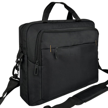 Goalu 16 inch Messenger Laptop Bag with Handle & Shoulder Strap-Black - BuyPureNaturals