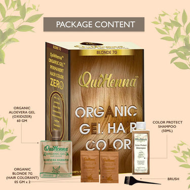 QuikHenna Organic Gel Hair Color 210 Gm - 7G Blonde - BuyPureNaturals