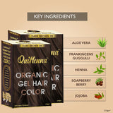 QuikHenna Organic Gel Hair Color 210 Gm -  3N Dark Brown - BuyPureNaturals