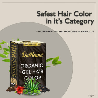 QuikHenna Organic Gel Hair Color 210 Gm - 1N Natural Black - BuyPureNaturals