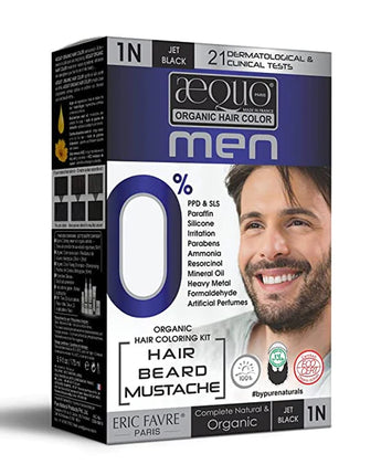 byPureNaturals Organic Cream Hair Colour for Men Jet Black 1N